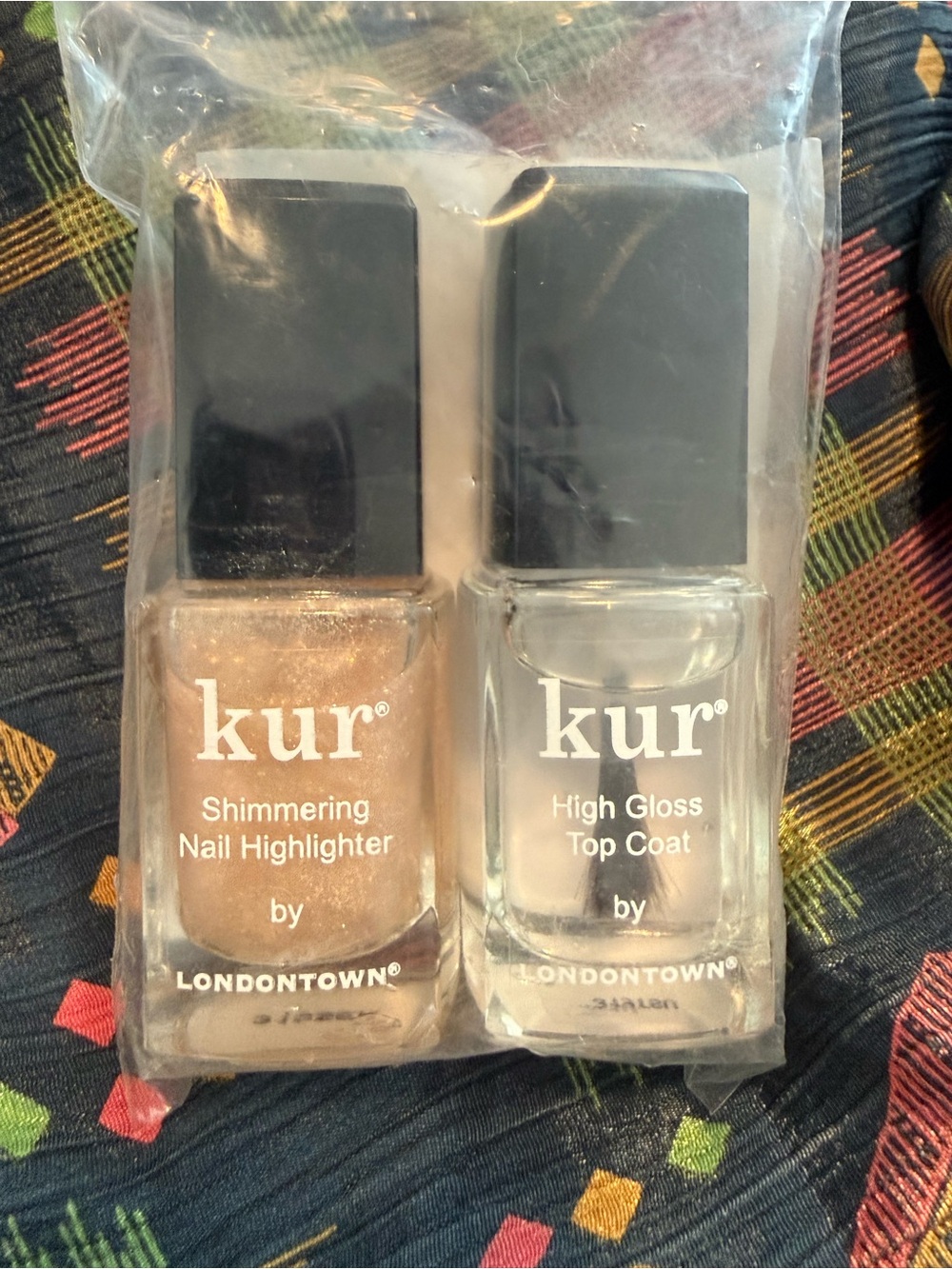 Shimmering Nail Highlighter & High Gloss Top Coat - Shimmer (2-Piece Set)